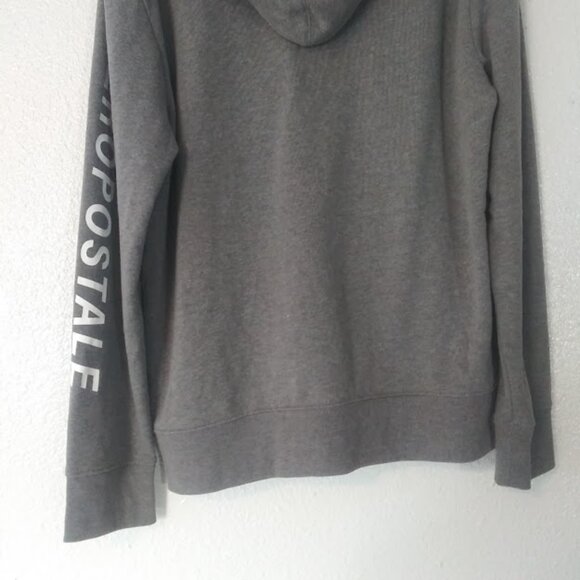 Aeropostale  Men's size L gray and white hoodie sweatshirt - Picture 6 of 14